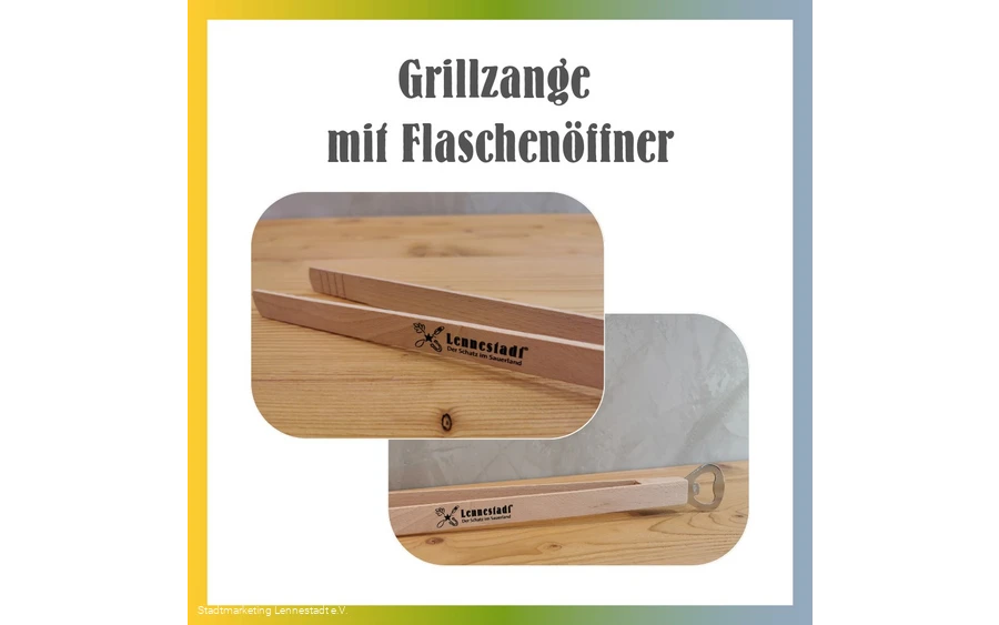 Grillzange mit Flaschenöffner