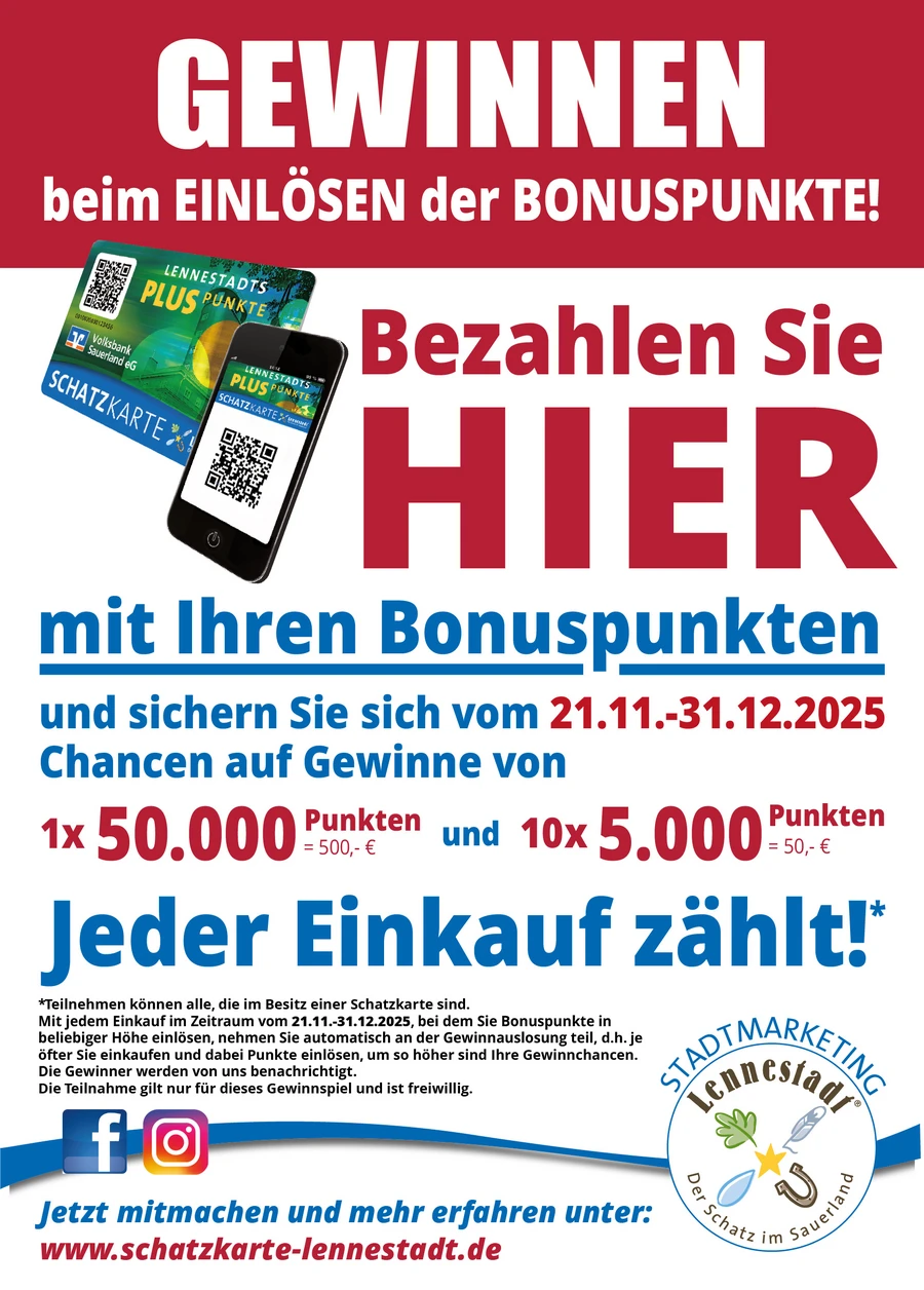 Punkte einl&ouml;sen und gewinnen